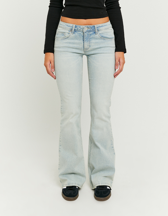 TALLY WEiJL, Light Wash Low Waist Flare Jeans for Women