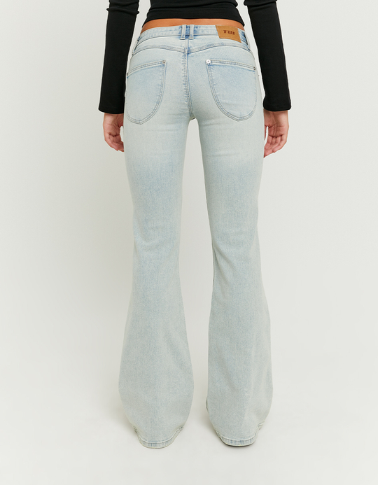 TALLY WEiJL, Low Waist Flare Jeans Hellblau for Women