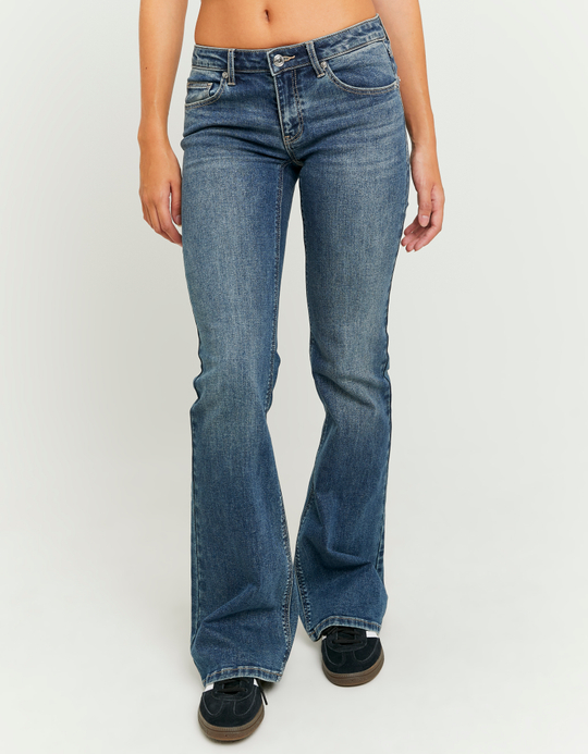TALLY WEiJL, Low Waist Flare Jeans Blau for Women