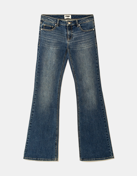 TALLY WEiJL, Blue Low Waist Flare Jeans for Women