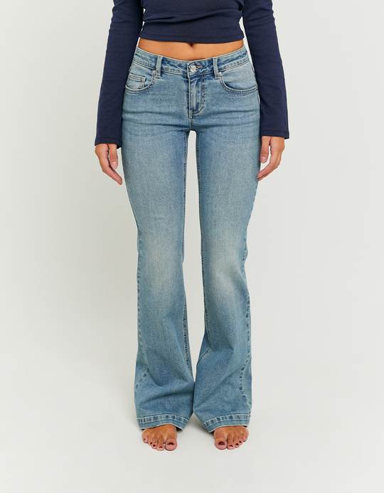 TALLY WEiJL, Low Waist Flare Jeans Blau for Women