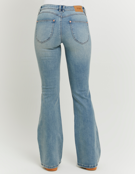 TALLY WEiJL, Jean Flare Taille Basse Bleu for Women