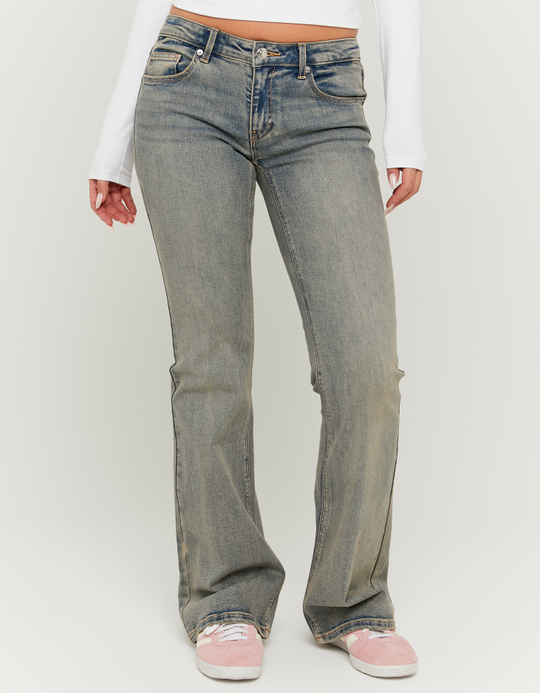 TALLY WEiJL, Blaue Low Waist Flare Jeans for Women