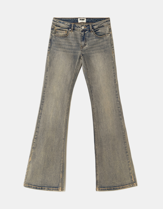 TALLY WEiJL, Blue Low Waist Flare Jeans for Women