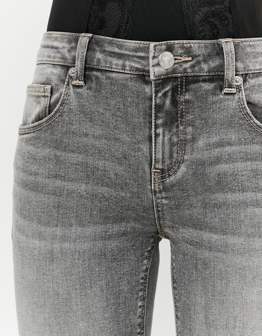 TALLY WEiJL, Grey Low Waist Flare Jeans for Women