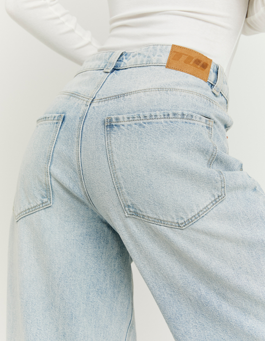 TALLY WEiJL, Hellblaue Mid Waist Baggy Jeans for Women