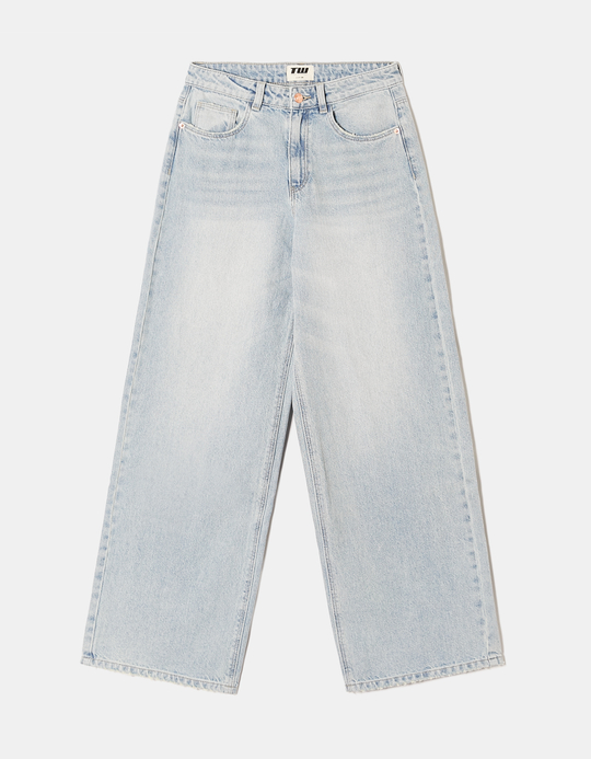 TALLY WEiJL, Hellblaue Mid Waist Baggy Jeans for Women