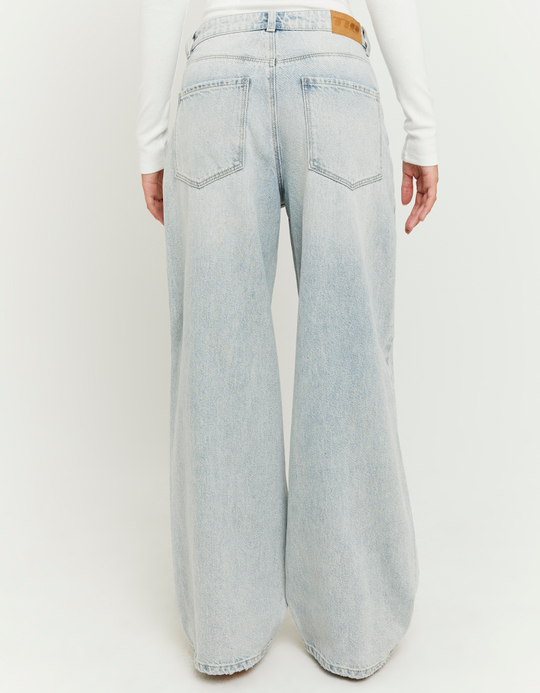 TALLY WEiJL, Hellblaue Mid Waist Baggy Jeans for Women