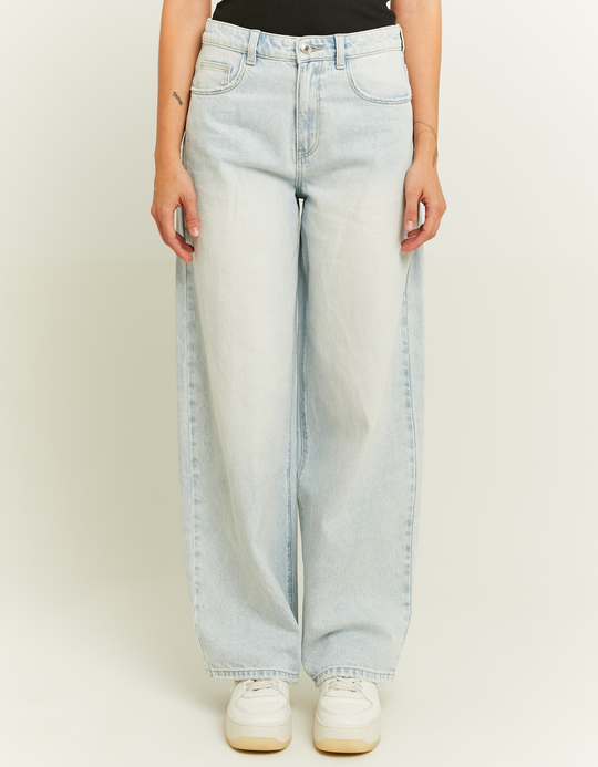 TALLY WEiJL, Blaue Baggy Jeans mit Heller Waschung for Women
