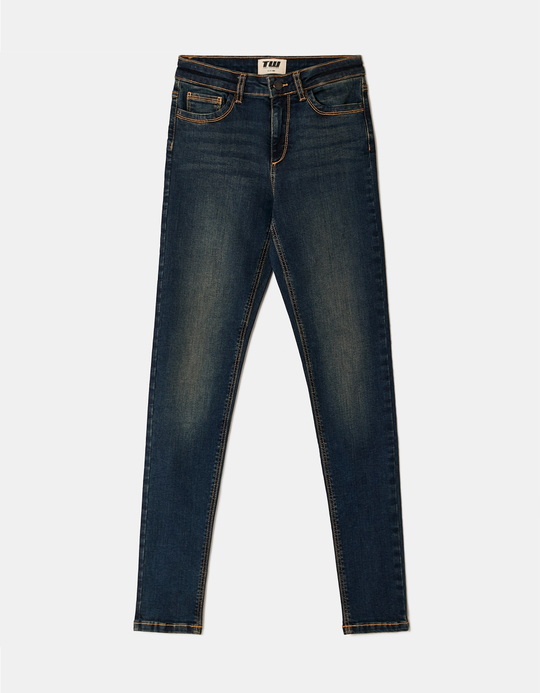 TALLY WEiJL, Blaue Dark Wash Skinny Jeans for Women