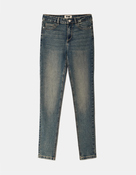 TALLY WEiJL, Jeans Skinny Blu a Vita Media for Women