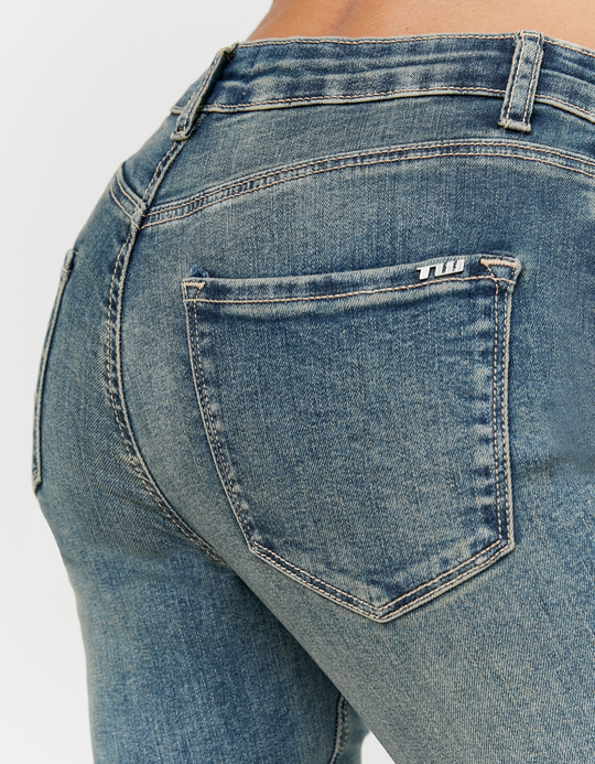 TALLY WEiJL, Jeans Skinny Blu a Vita Media for Women