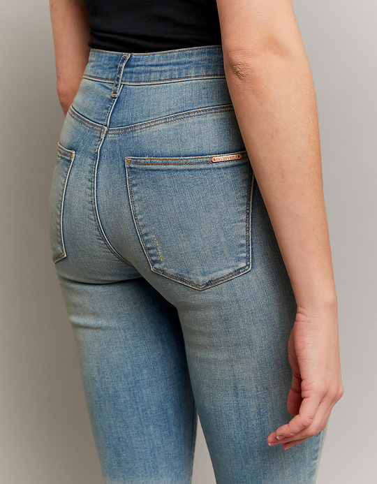 TALLY WEiJL, Blaue High Waist Skinny Jeans for Women