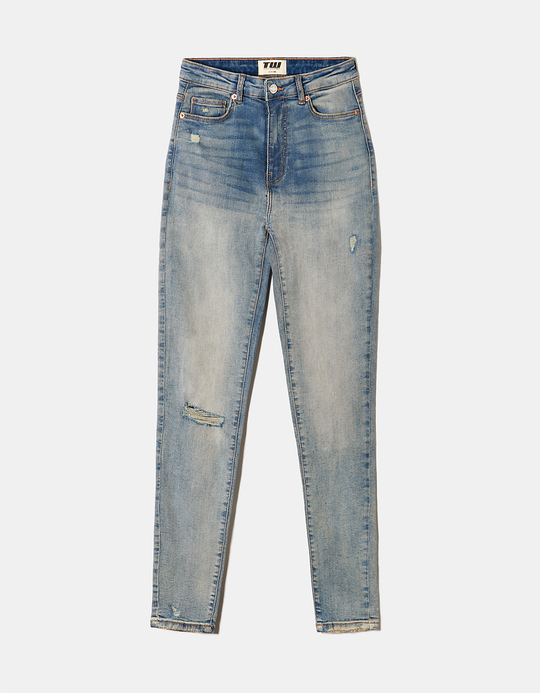 TALLY WEiJL, Blaue High Waist Skinny Jeans for Women