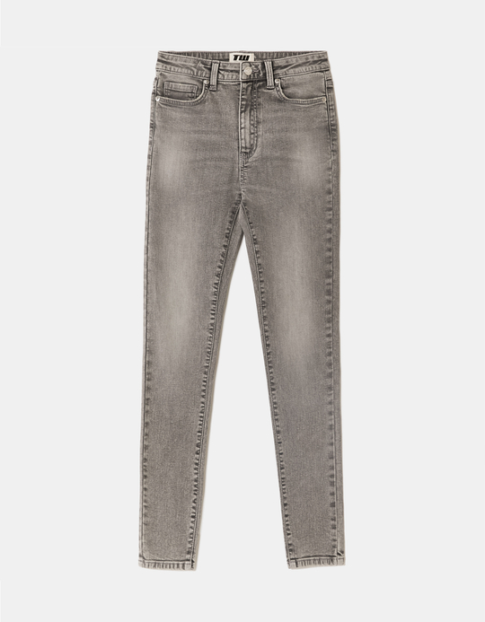 TALLY WEiJL, Graue High Waist Skinny Jeans for Women