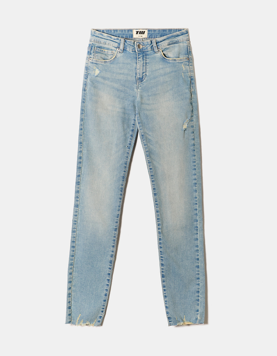 TALLY WEiJL, Jean Skinny Bleu Taille Basse for Women