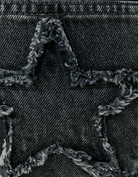 TALLY WEiJL, Jean Gris Droit avec Broderie Étoile au Dos for Women