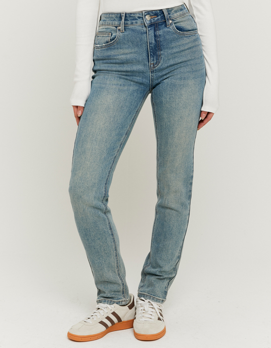 TALLY WEiJL, Blue Mid Waist Slim Jeans for Women
