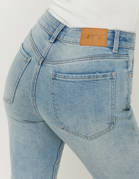 TALLY WEiJL, Jean Taille Mi-Haute Slim Bleu for Women