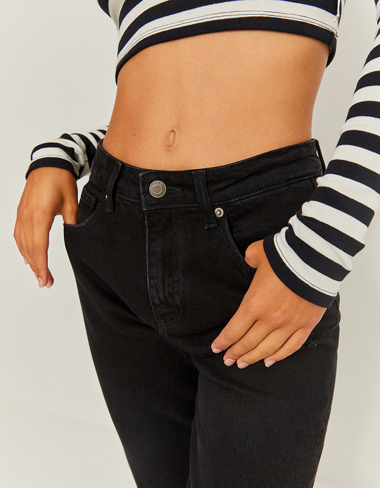 TALLY WEiJL, Schwarze Mom Jeans mit Hoher Taille for Women
