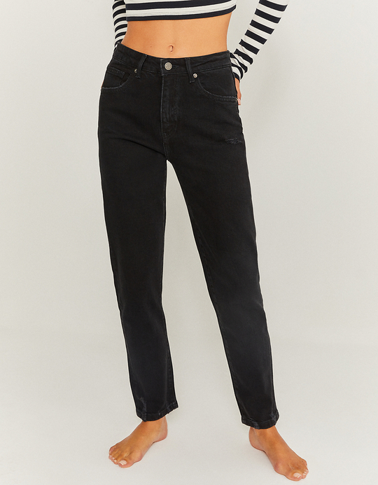 TALLY WEiJL, Schwarze Mom Jeans mit Hoher Taille for Women