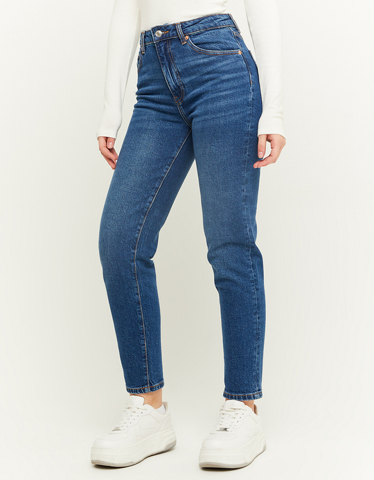 TALLY WEiJL, Blue High-Waist Mom Jeans for Women