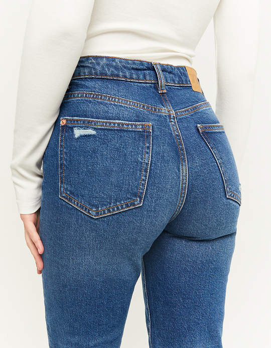 TALLY WEiJL, Jean Mom Bleu Taille Haute for Women