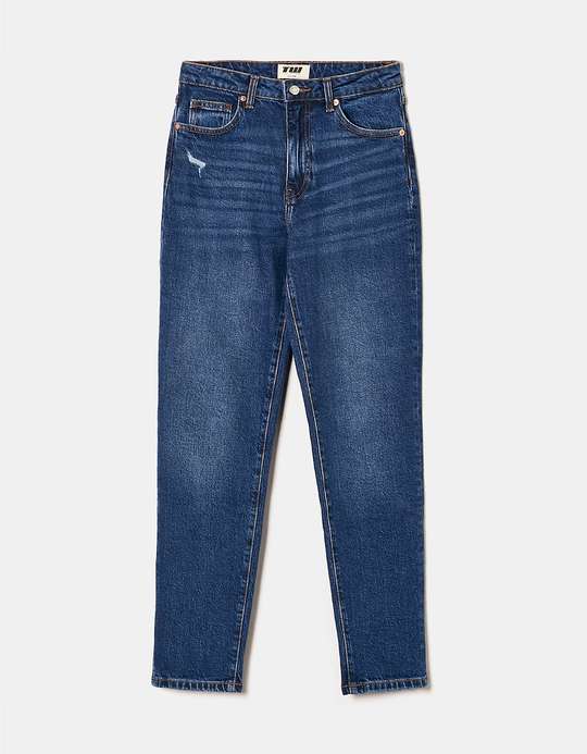 TALLY WEiJL, Jean Mom Bleu Taille Haute for Women