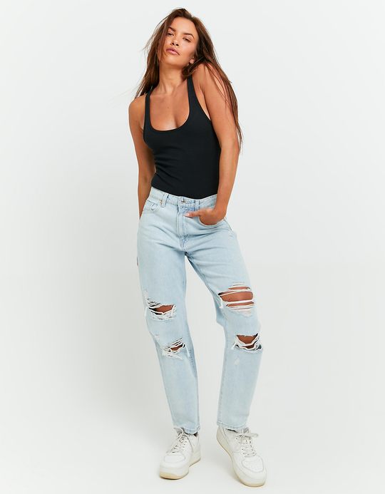 TALLY WEiJL, Jean Mom Destroy Taille Haute for Women