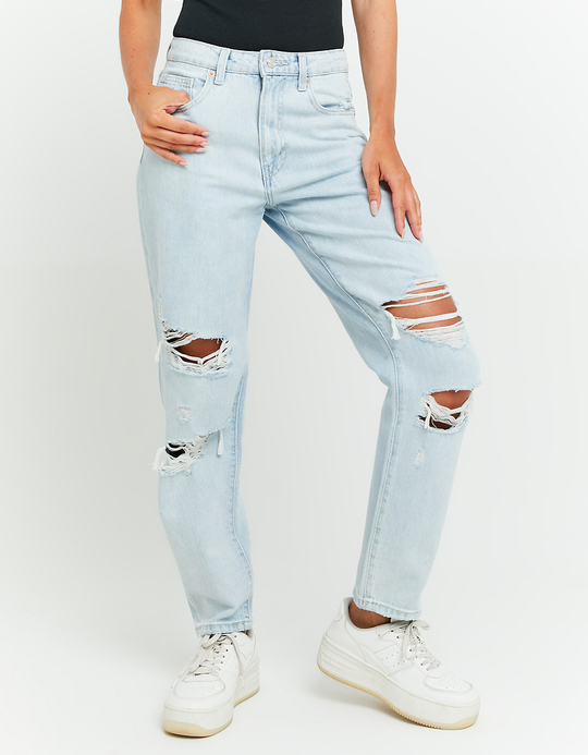 TALLY WEiJL, Jean Mom Destroy Taille Haute for Women