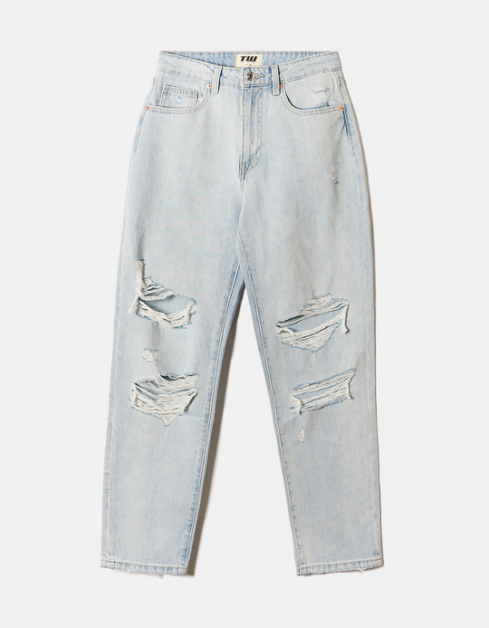 TALLY WEiJL, Jean Mom Destroy Taille Haute for Women