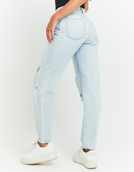 TALLY WEiJL, Jean Mom Destroy Taille Haute for Women