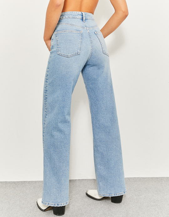 TALLY WEiJL, Blaue High Waist Wide leg Jeans for Women
