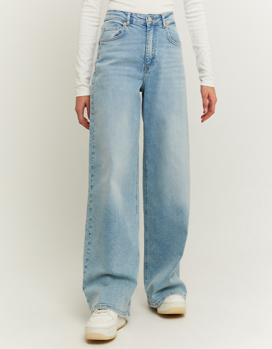 TALLY WEiJL, Jeans Wide Leg A Vita Alta for Women