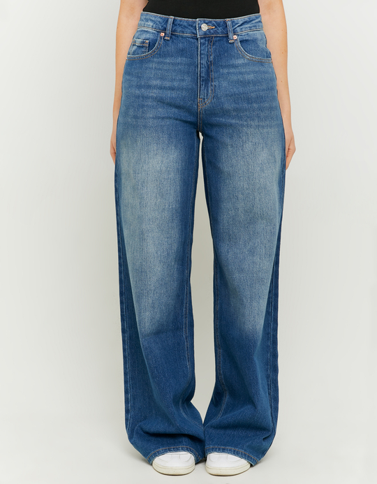 TALLY WEiJL, Blue High Waist Wide Leg Jeans for Women