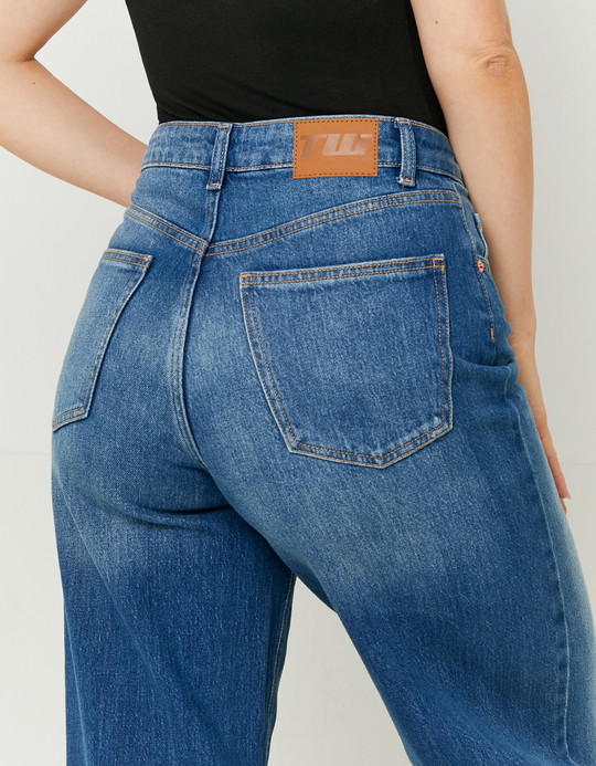 TALLY WEiJL, Blue High Waist Wide Leg Jeans for Women