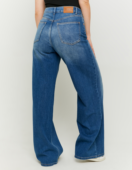 TALLY WEiJL, Blue High Waist Wide Leg Jeans for Women
