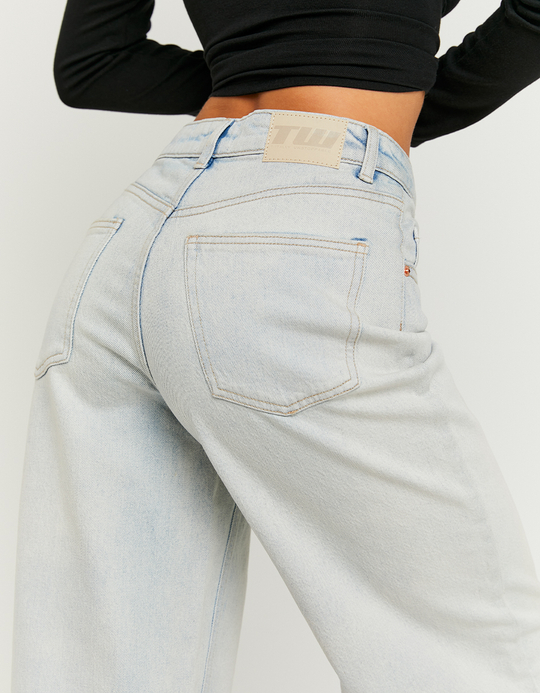 TALLY WEiJL, Hellblaue High Waist Wide Leg Jeans for Women