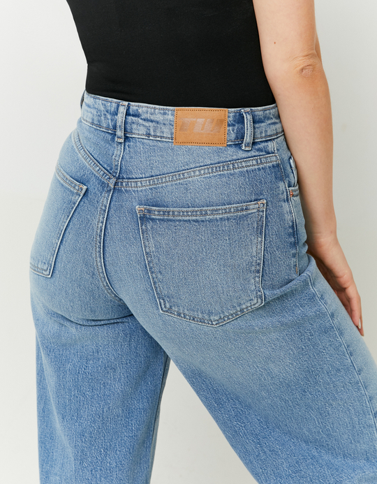 TALLY WEiJL, Blue High Waist Wide Leg Jeans for Women