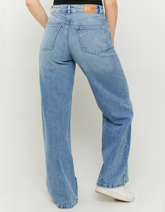 TALLY WEiJL, Blue High Waist Wide Leg Jeans for Women