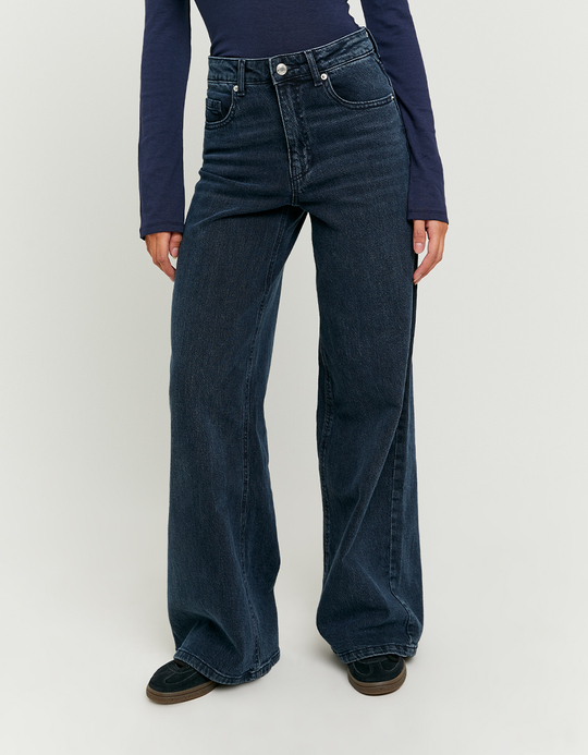 TALLY WEiJL, Blue High Waist Wide Leg Jeans for Women
