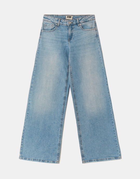 TALLY WEiJL, Jeans Blu Wide-Leg a Vita Media for Women