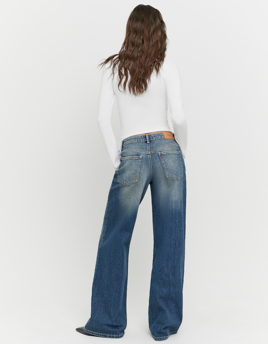 TALLY WEiJL, Blaue Wide Leg Jeans in Light Wash for Women