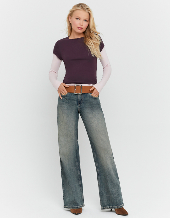 TALLY WEiJL, Jean Wide Leg Bleu for Women
