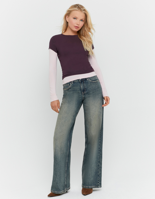 TALLY WEiJL, Jean Wide Leg Bleu for Women