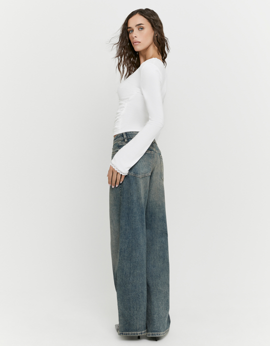 TALLY WEiJL, Blue Wide Leg Jeans for Women