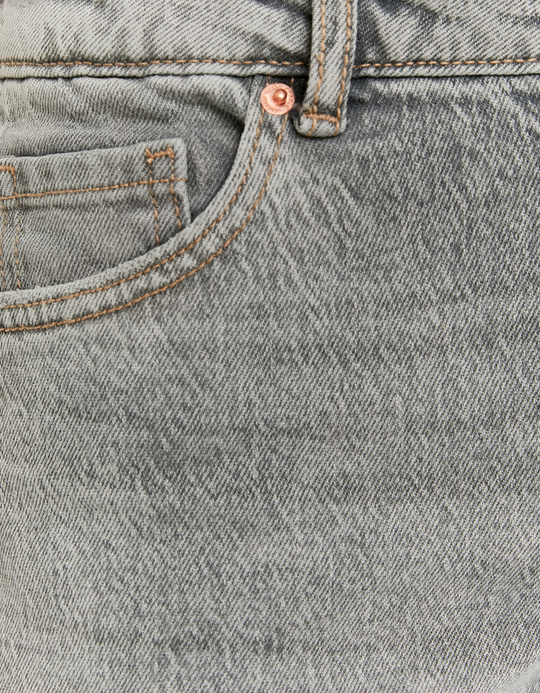 TALLY WEiJL, Grey Mid-Waist Wide-Leg Jeans for Women