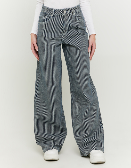TALLY WEiJL, Striped Wide Leg Jeans for Women