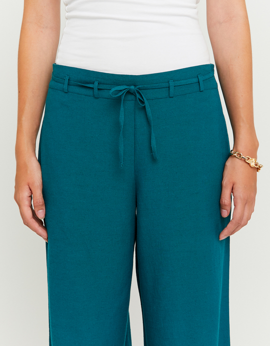 TALLY WEiJL, Grüne Wide Leg Leinenhose for Women