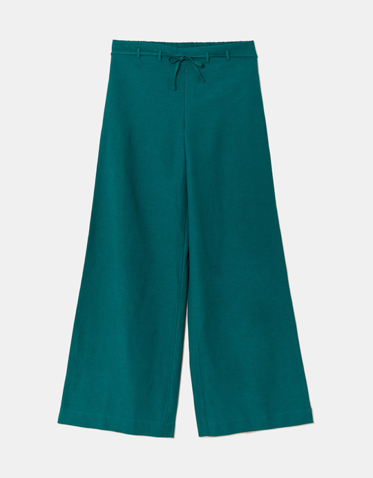 TALLY WEiJL, Grüne Wide Leg Leinenhose for Women